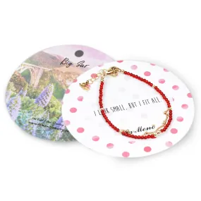 Tiny Carnelian & Half Chain Bracelet