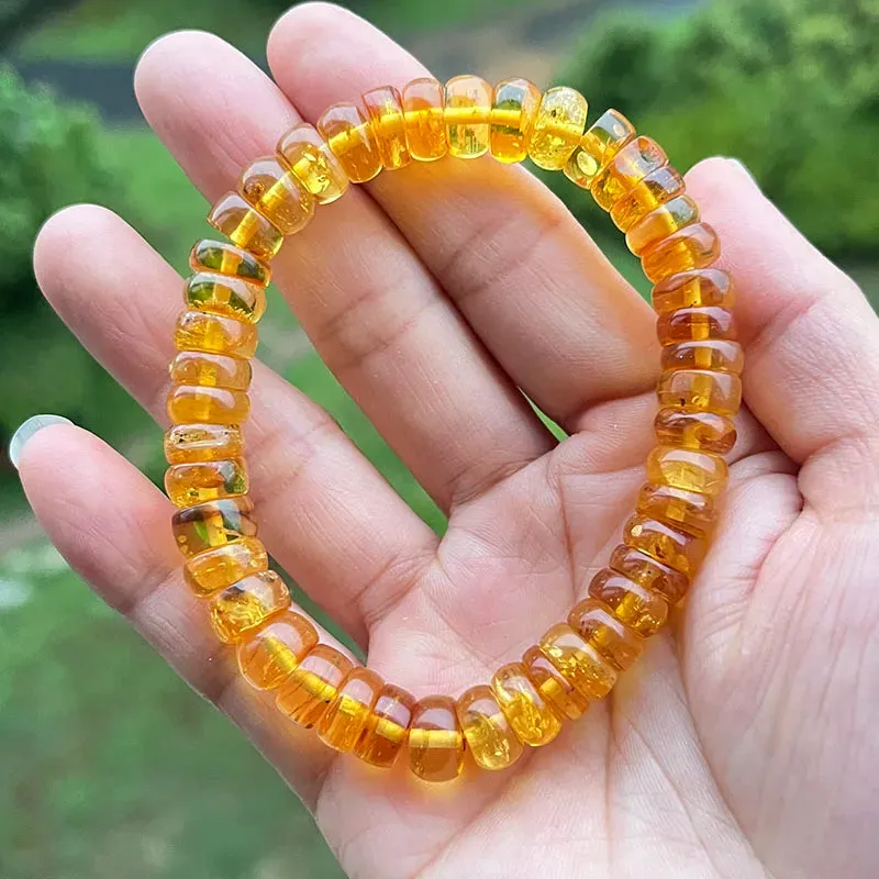 Unisex Real Amber Bracelet: Natural Healing Jewelry