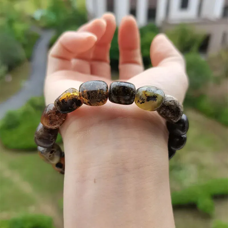Unisex Real Amber Bracelet: Natural Healing Jewelry