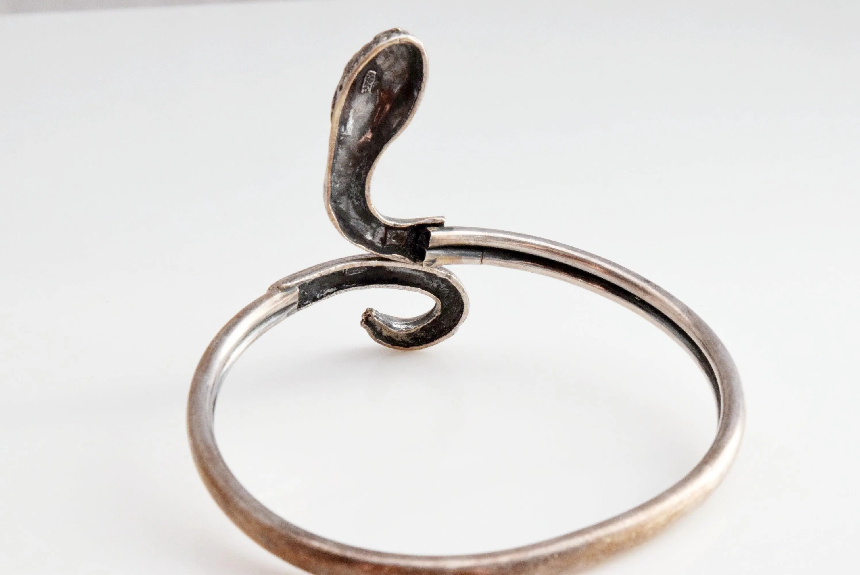 Vintage Greek Sterling Snake Bracelet